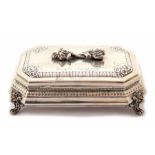 An Italian silver casket, approx 21cm x 14cm, approx 24.26ozt