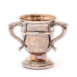 A miniature silver tyg, Crisford & Norris Ltd, Birmingham 1912, approx 3cm high, approx 0.2ozt