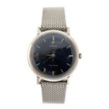 Omega - a gentleman's Omega steel wristwatch, circa 1970's, blue tone dial approx. 29mm, baton