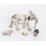 Elephant interest: A Victorian style miniature elephant shaped pin cushion, London, 1954, JG?;