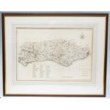 Collection of four antique maps, comprising: A Map of the Hundred of Wachlingstone (Kent), by Bayly;