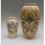 A Moorcroft Collector's Club baluster vase, dated 1993, height 31 cm, and a Moorcroft campanula