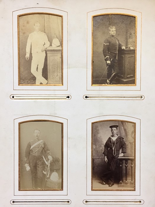 Victorian carte-de-visite/cabinet card album featuring numerous photographic portraits - 62 - Image 4 of 12