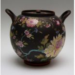 An early nineteenth century two-handled Wedgwood black basalt body potpourri and inner lid, circa