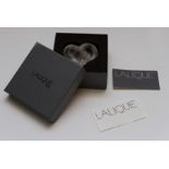 Lalique, a boxed recent Lalique hearts paperweight, height 6cm
