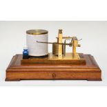 A vintage F.Darton & Co mahogany cased barograph, glazed cover, chart drawer to frieze, Serial No.