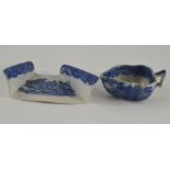 Two pieces of early nineteenth century blue and white transfer printed ware, circa 1810. To include: