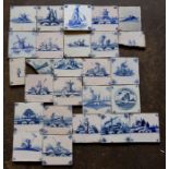 A group of eighteenth and nineteenth century Dutch tin-glazed delftware blue and white hand