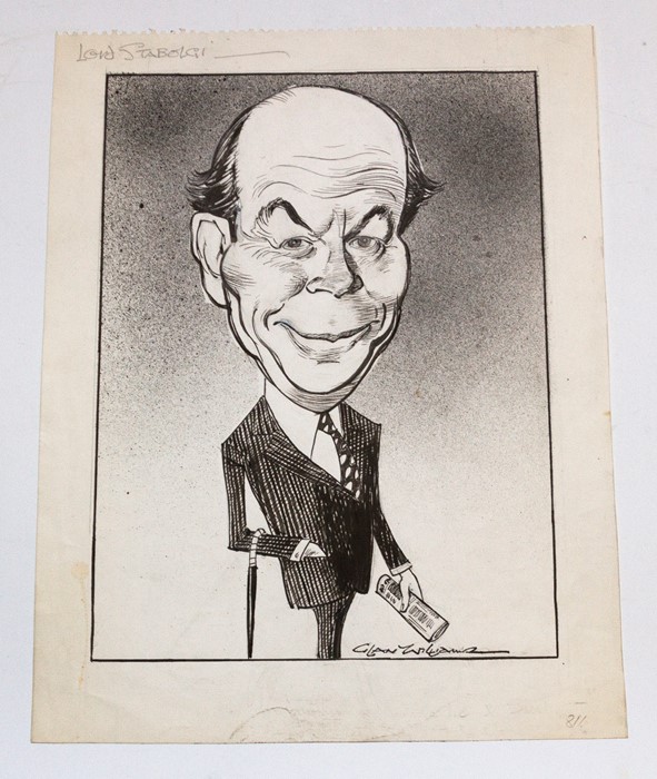 Glan Williams (1911-1986), collection of 14 original ink cartoons/caricatures - Image 2 of 3