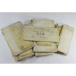 Collection of vellum indentures, predominantly 18th century, a couple of earlier 17th-century