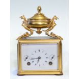 Moser, Paris, a mid 19th Century gilt metal bracket clock, (originally part of a larger component/