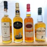 Four bottles of Whisky, including a 10 year old Glengoyne, a 14 year old Clynelish, a 12 year old