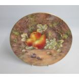 A Royal Worcester Plate Painted with Fruit signed by P. Love. Date: 20th century   Black mark