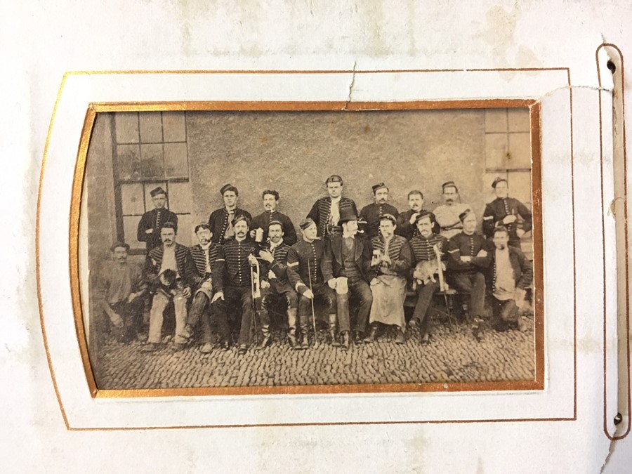 Victorian carte-de-visite/cabinet card album featuring numerous photographic portraits - 62