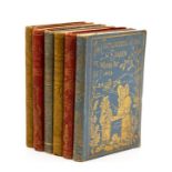 Collection of six miniature books (9cm height), uniformly bound in publisher's cloth, varying