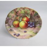 A Royal Worcester Plate Painted with Fruit Signed by B V Bagnell Date: coded 1929 Size: 22cm