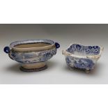 Two early nineteenth century blue and white transfer printed pieces, circa 1820-30. To include: a