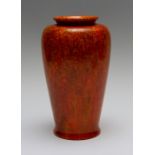 A Pilkington Royal Lancastrian baluster vase, mottled orange glaze, No.2369, height 23cm