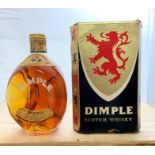 A 1960's bottling of Dimple blended whisky, in the trademark bottle, sealed. Bottle Strength: 70