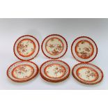 A mid-nineteenth century Continental, possibly German part dessert service, circa 1860-80. Each