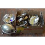 A collection of assorted Old Sheffield plate and later silver plated ware, including