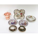 A group of early nineteenth century transfer printed wares, circa 1820-40. Included: A Spode Peacock