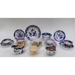 A group of early nineteenth century Hilditch type porcelain tea wares, circa 1820-40. Comprising of: