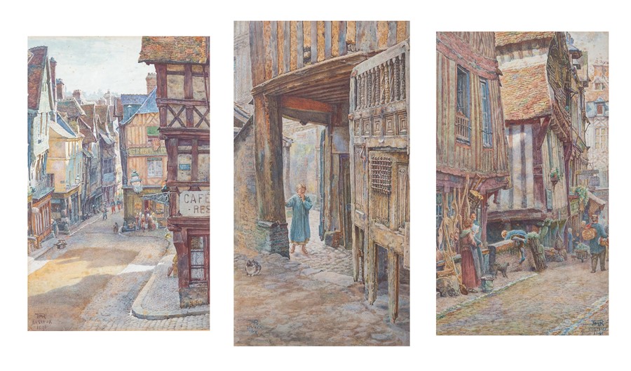 Thomas Matthew Rooke R.W.S. (British, 1842-1942), views in Lisieux, France, including Place St