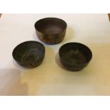 A collection of assorted Indian and Eastern brass bowls, of various sizes, mostly 19th Century,