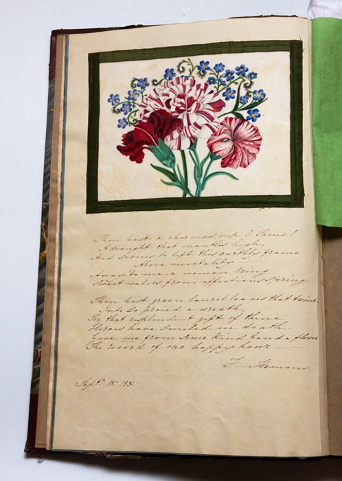 Mid-19th century scrapbook featuring watercolour illustrations of birds and flowers (including - Image 4 of 7