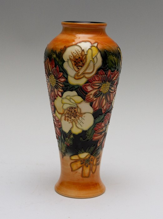 A Moorcroft Collector's Club Victoriana baluster vase, signed Emma Bossons, dated 1997, height 21cm