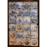 A group of eighteenth and nineteenth century Dutch and English tin-glazed delftware blue and white