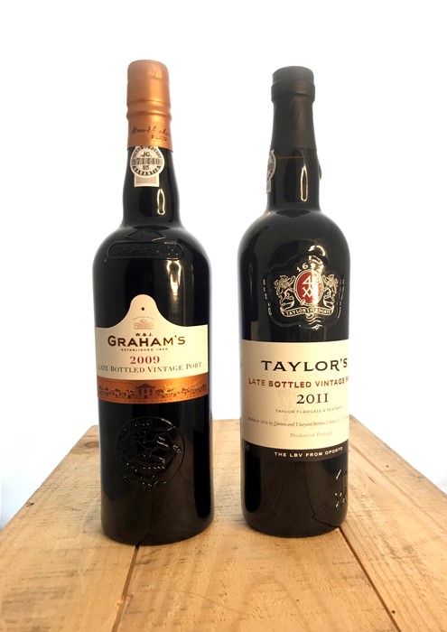 Graham's Late Bottled Vintage Port. 2009. 20%. 75cl and Taylor's Late vintage port 2011.