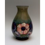 A large Moorcroft Anemone baluster vase, impressed marks, blue W.M initials and date 1951, height