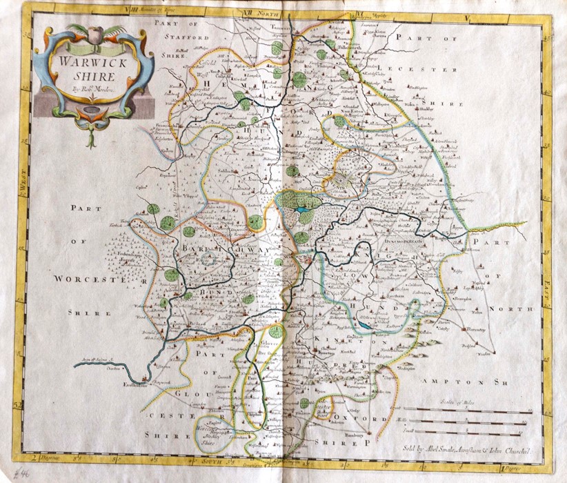 Collection of antique maps of Warwickshire, including Thomas Kitchin; J. Aston; Neele & Son; G. E. - Image 2 of 3