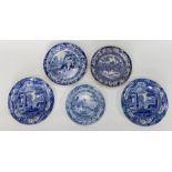 A collection of early nineteenth century blue and white transfer printed wares, circa 1815-30.