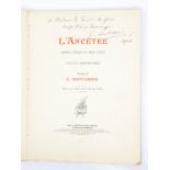 Camille Saint-Saens (1835-1921), L'Ancetre, presentation copy signed by the composer, uncut pages,
