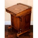 A Regency rosewood davenport desk made by Burrey & White, circa 1820, brass three quarter gallery