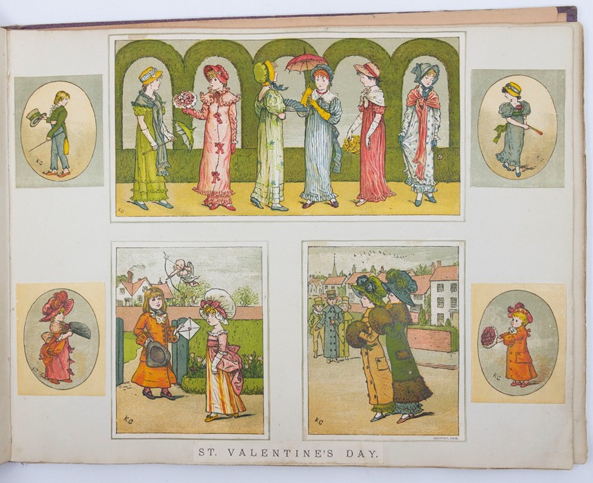 Victorian scrapbook featuring numerous mounted greetings cards (including Christmas and New Year), - Image 3 of 3