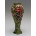 A Moorcroft Collector's Club sweet pea baluster vase, height 27cm