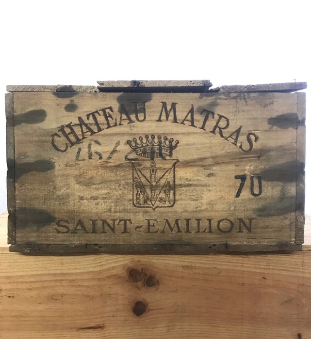 Twelve bottles of 1970 Chateau Matras, Grand Cru Classe, Saint Emilion Description: Quantity: 12 - Image 2 of 2