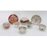 A group of early nineteenth century hand-painted and transfer printed Newhall porcelains, circa