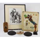 Giuseppe Maria Garibaldi (Italian, 1807-1882), a collection of memorabilia to include a Bois Durci