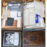 Collection of documents and ephemera relating to Staffordshire. Deeds/indentures, predominantly 19th
