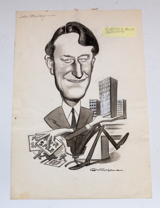 Glan Williams (1911-1986), collection of 14 original ink cartoons/caricatures - Image 3 of 3