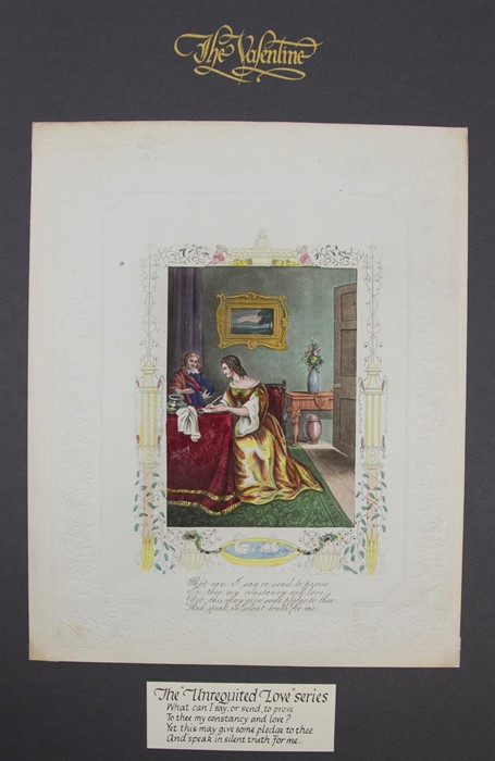 Valentine. Victorian Valentines, Unrequited Love / Despondent Lovers, a series of 12 [of 14] hand-