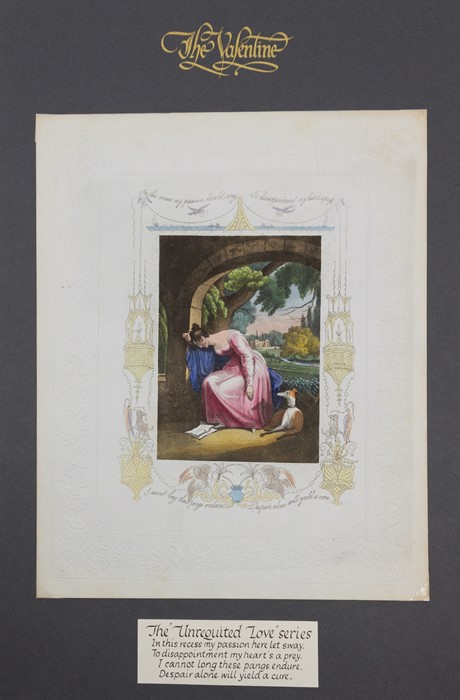 Valentine. Victorian Valentines, Unrequited Love / Despondent Lovers, a series of 12 [of 14] hand- - Image 9 of 12