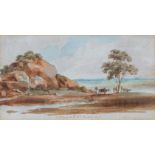 Charles D'Oyly (British, 1781-1845), Indian landscape, signed and dated 1827 l.c., watercolour, 8 by