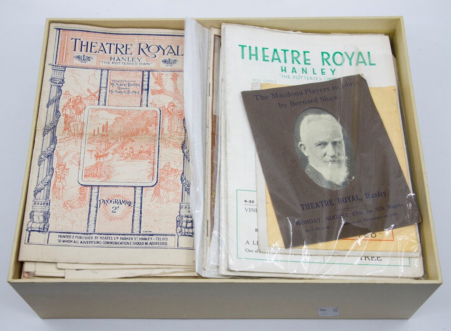 Staffordshire/Stoke-on-Trent interest. A large quantity of theatre programmes, early-20th century,