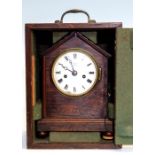 Barwise, London, a 19th Century rosewood bracket clock, of architectural form with a pitched roof,